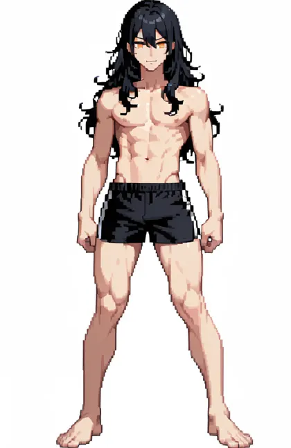 Pixel-art sprite of the hero