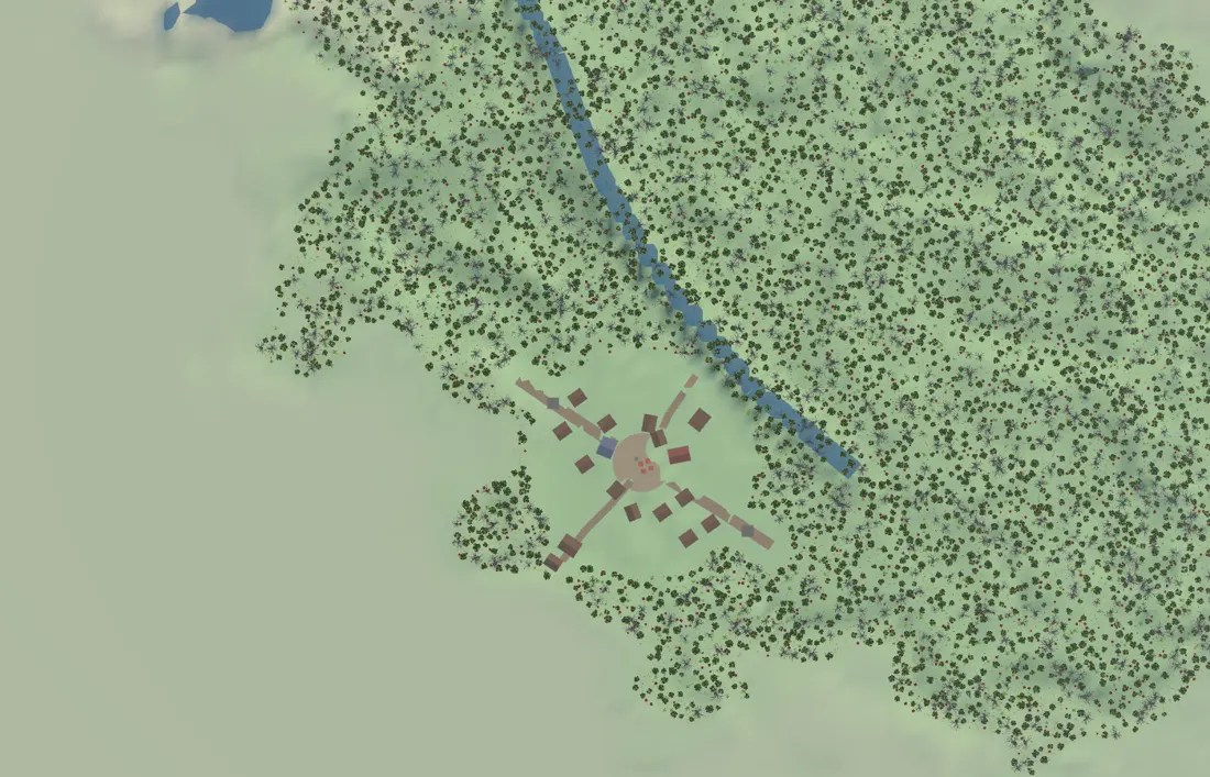 A village from the game world